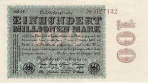 100 Millionen Mark 1923